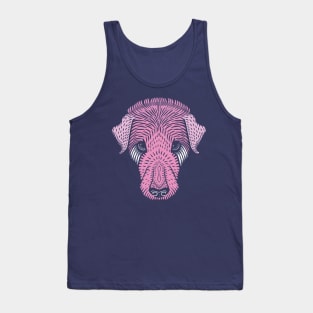 Vintage dog head-pink Tank Top